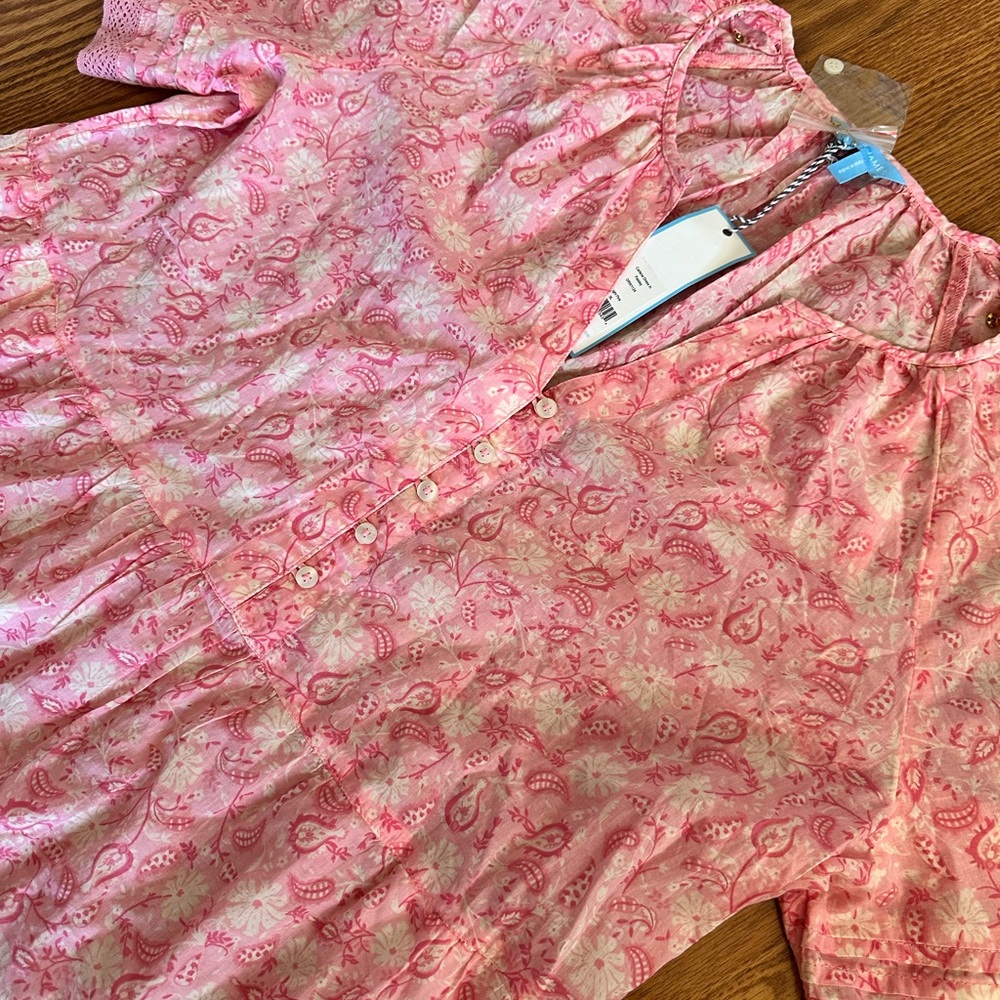 NWT Draper James Women’s XL Blush Paisley Midi Dress - Picture 2 of 8